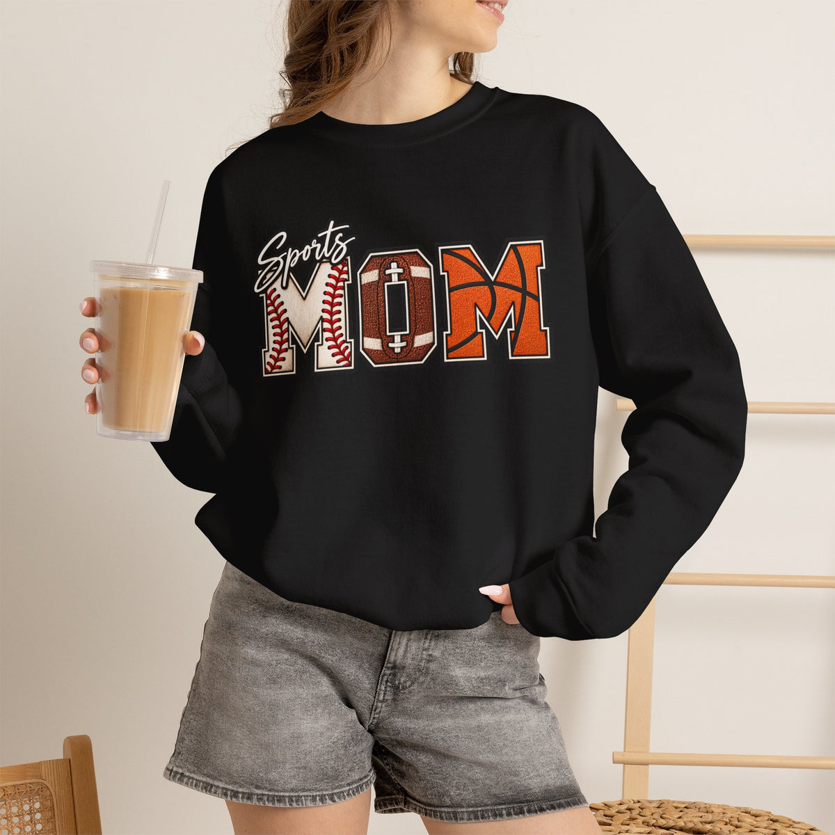 Sports Mom Crewneck Sweatshirt – Athletic Mom Graphic Pullover