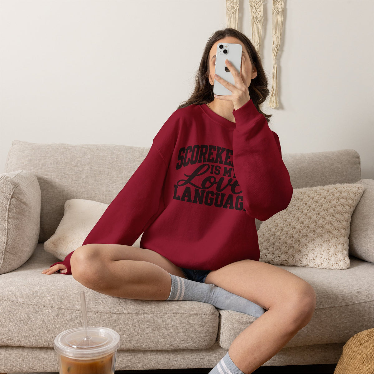 Scorekeeping Is My Love Language Sweatshirt — Funny Sports Scorekeeper Crewneck