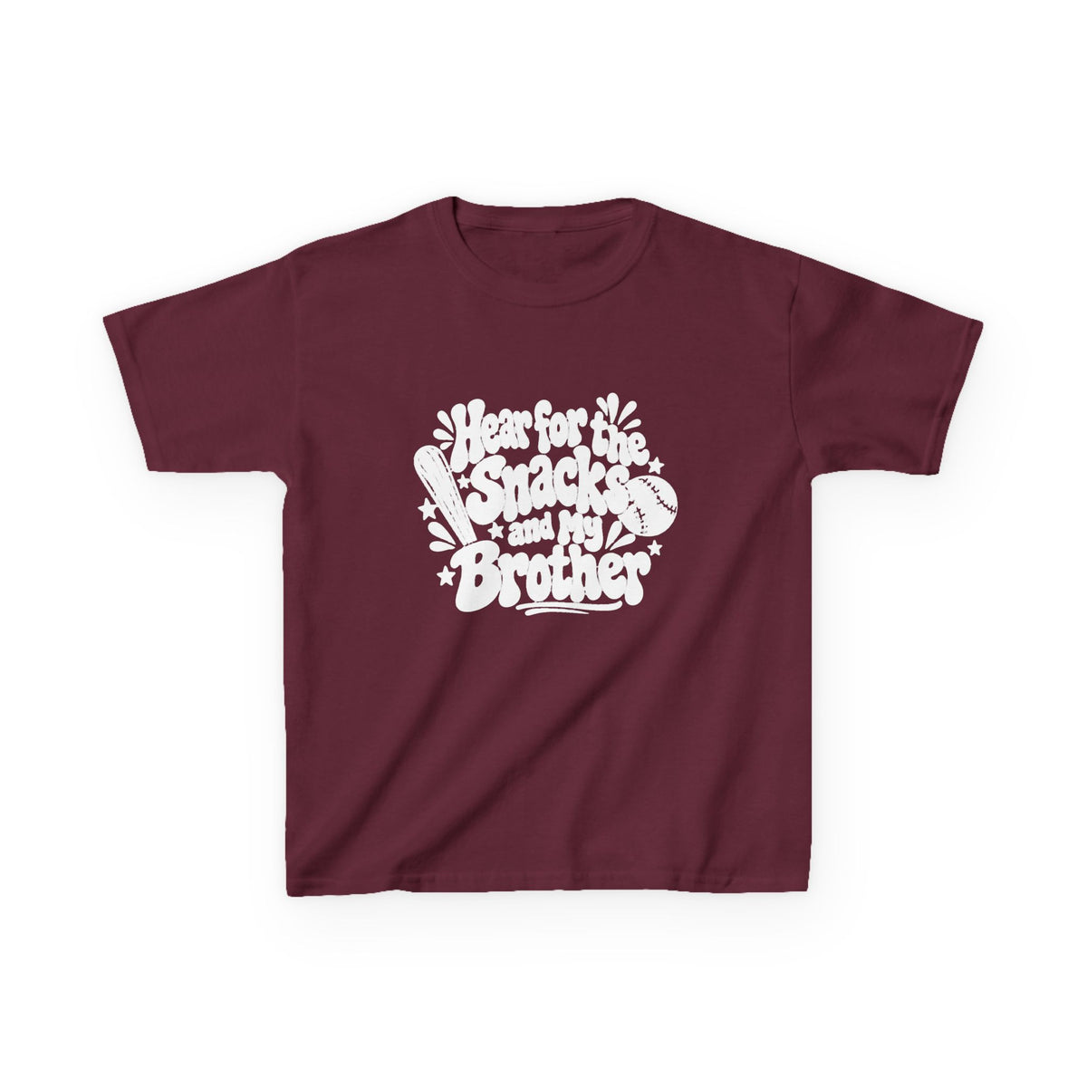 Kids T‑Shirt “I’m for the Snacks (Not My Brother)” Retro Graphic Tee