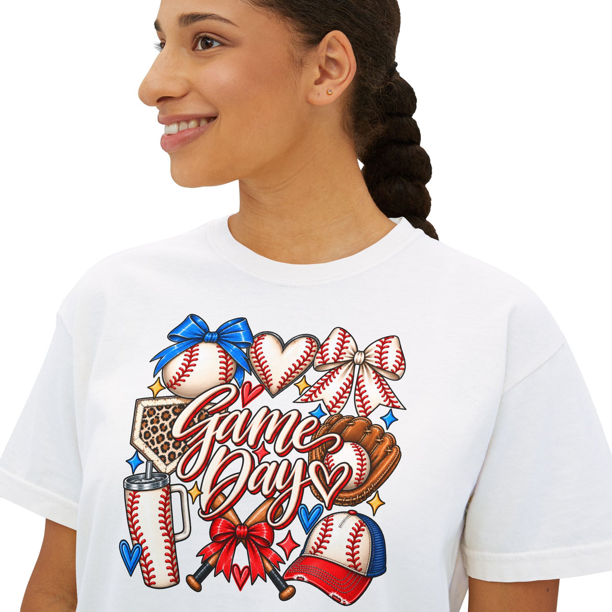Game Day Baseball Women's Boxy Tee