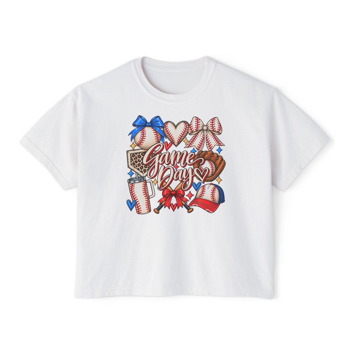 Game Day Baseball Women's Boxy Tee