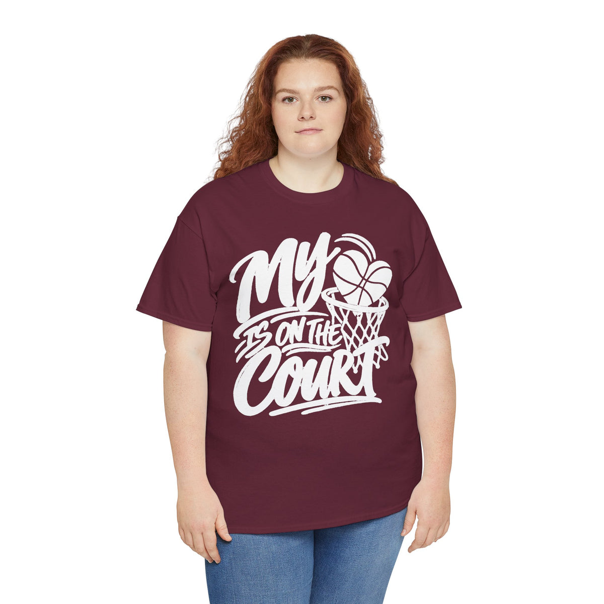 My Heart Is On The Court Basketball T-Shirt