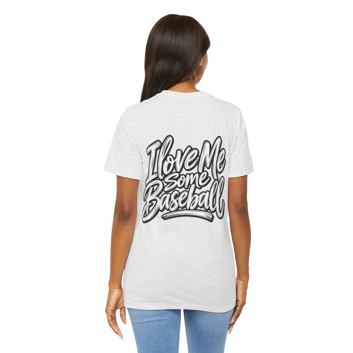 I Love Me Some Baseball T‑Shirt — Heart Baseball Graphic Tee