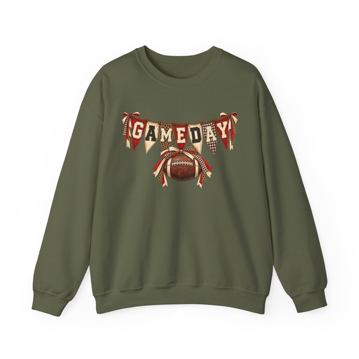 Gameday Football Crewneck Sweatshirt — Rustic Sports Banner Design