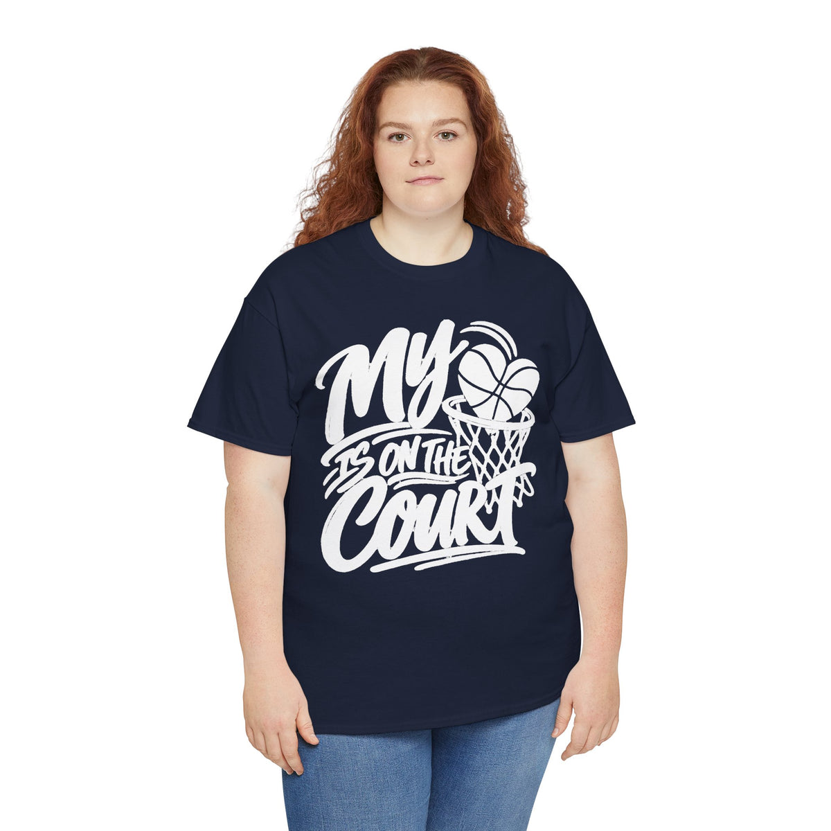 My Heart Is On The Court Basketball T-Shirt