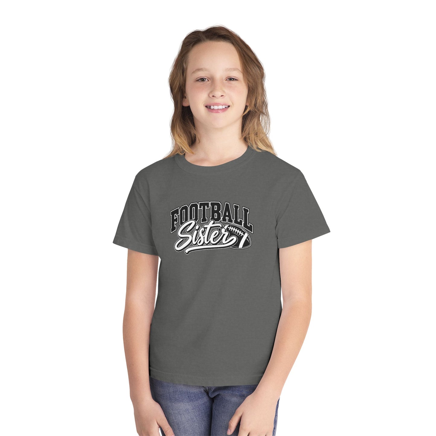 Youth Tee — "Football Sister" Graphic T‑Shirt (Kids' Game Day Shirt)
