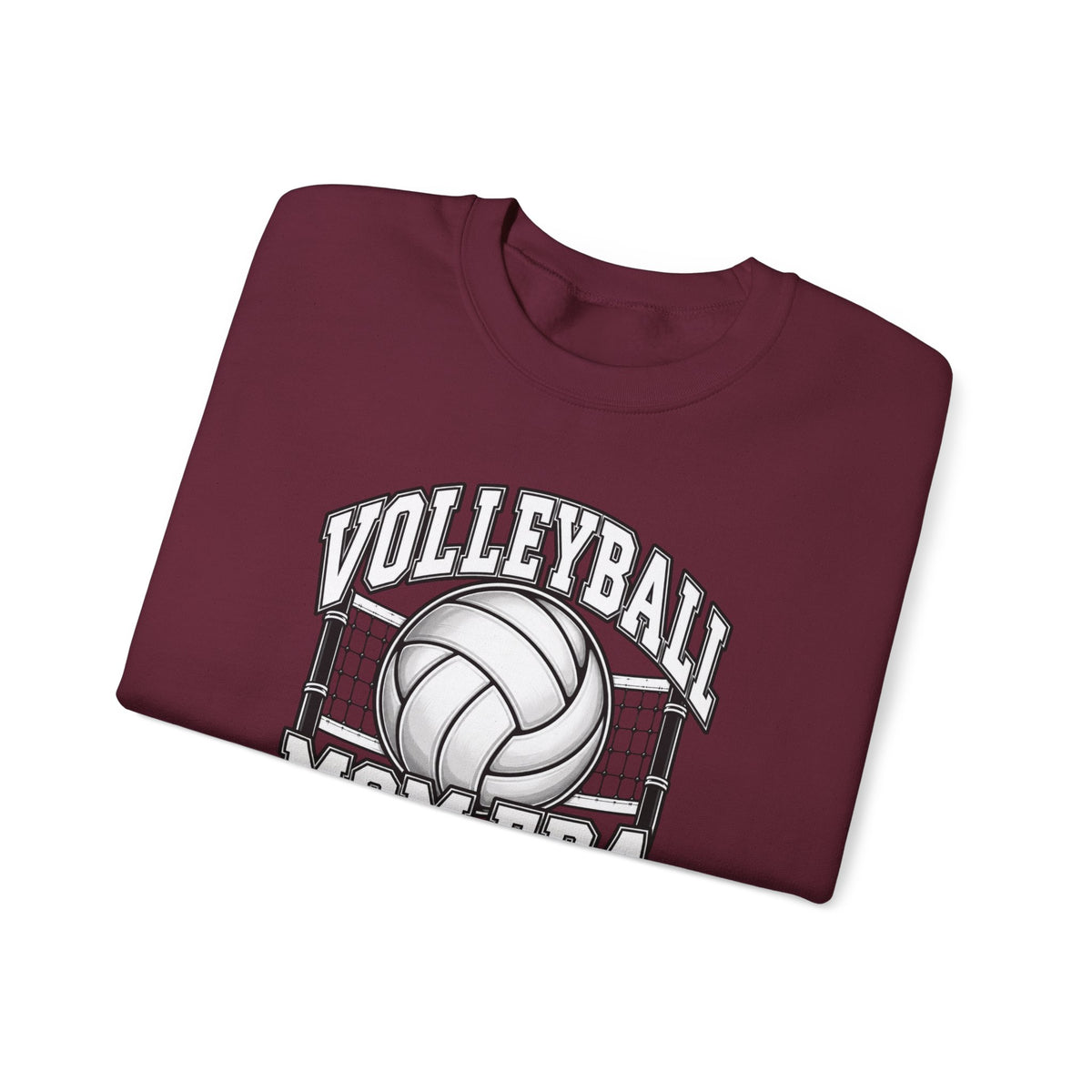 Volleyball Mom Crewneck Sweatshirt — Retro Volleyball Net Design