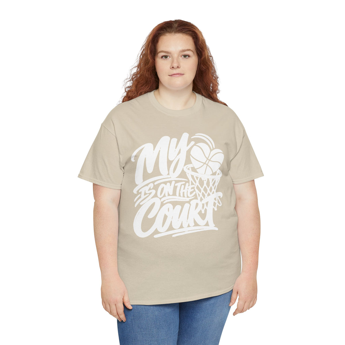 My Heart Is On The Court Basketball T-Shirt