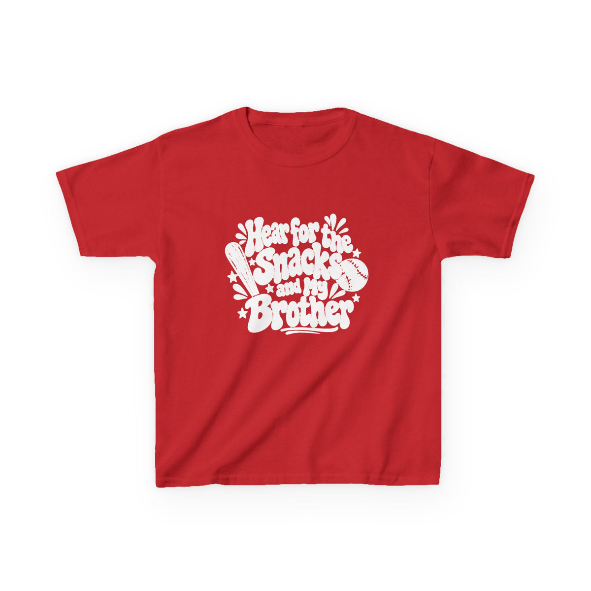 Kids T‑Shirt “I’m for the Snacks (Not My Brother)” Retro Graphic Tee