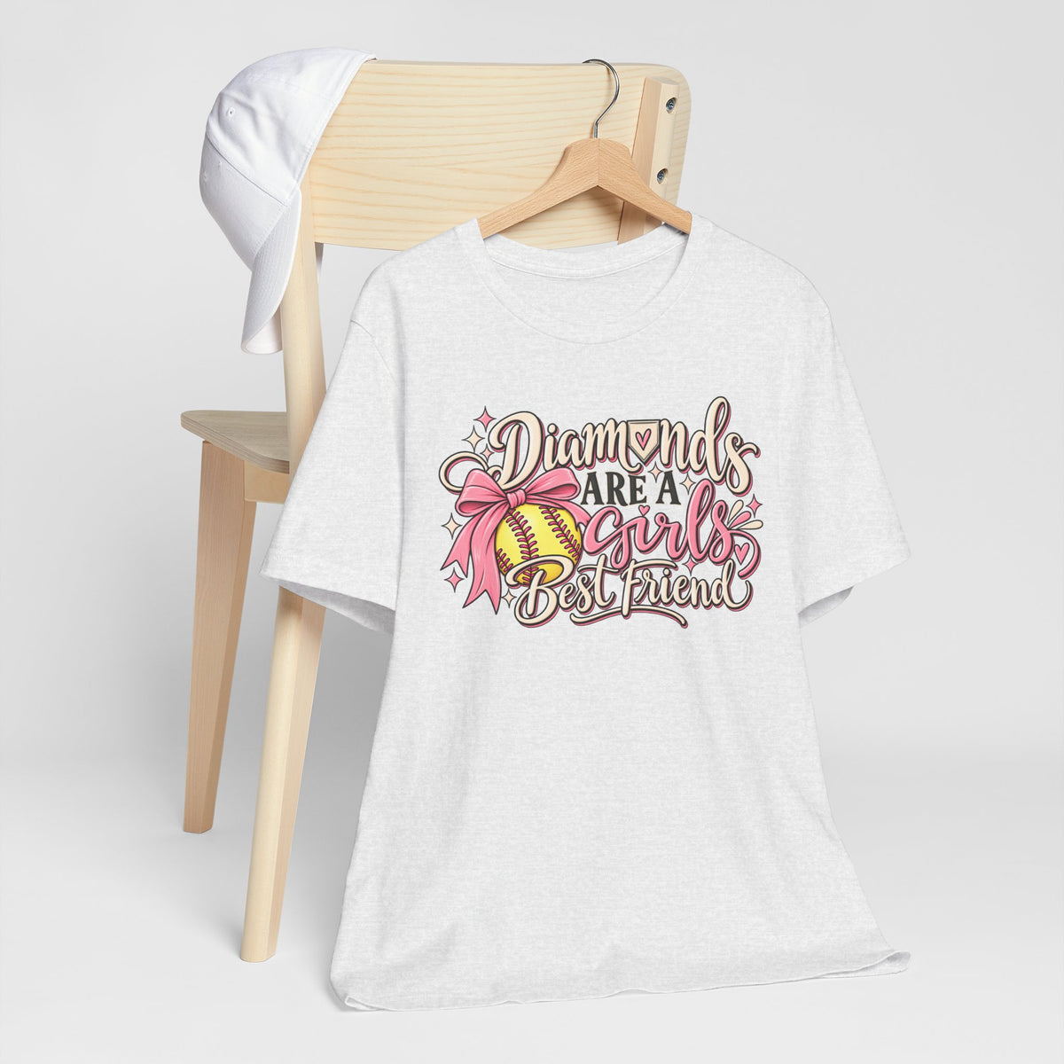 Diamonds Are a Girl's Best Friend Softball Graphic Tee