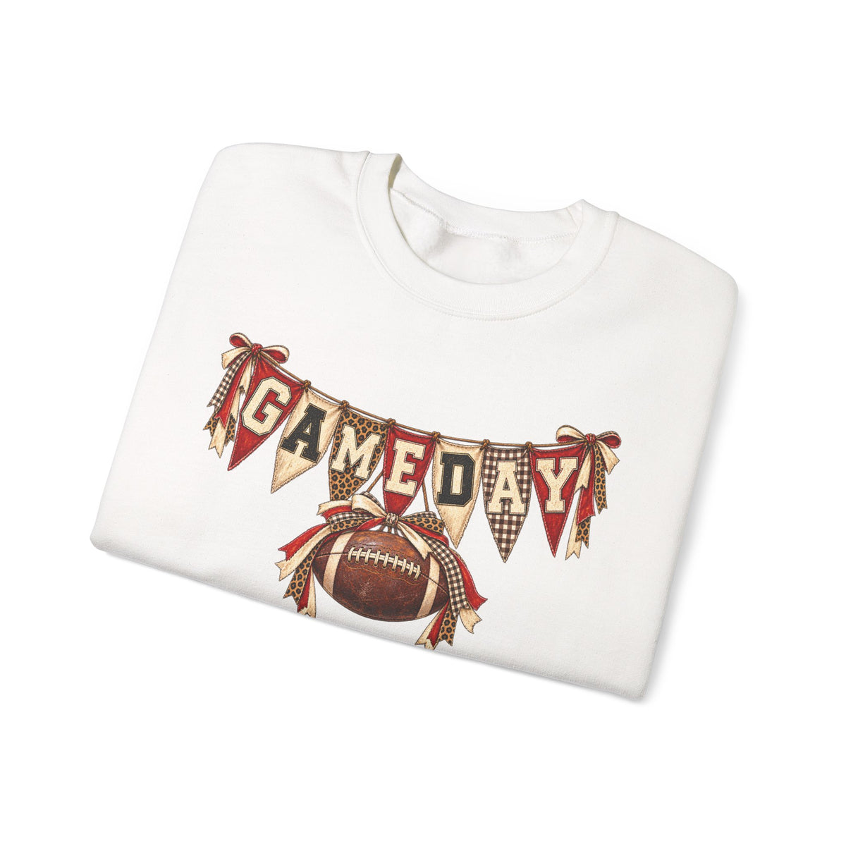 Gameday Football Crewneck Sweatshirt — Rustic Sports Banner Design
