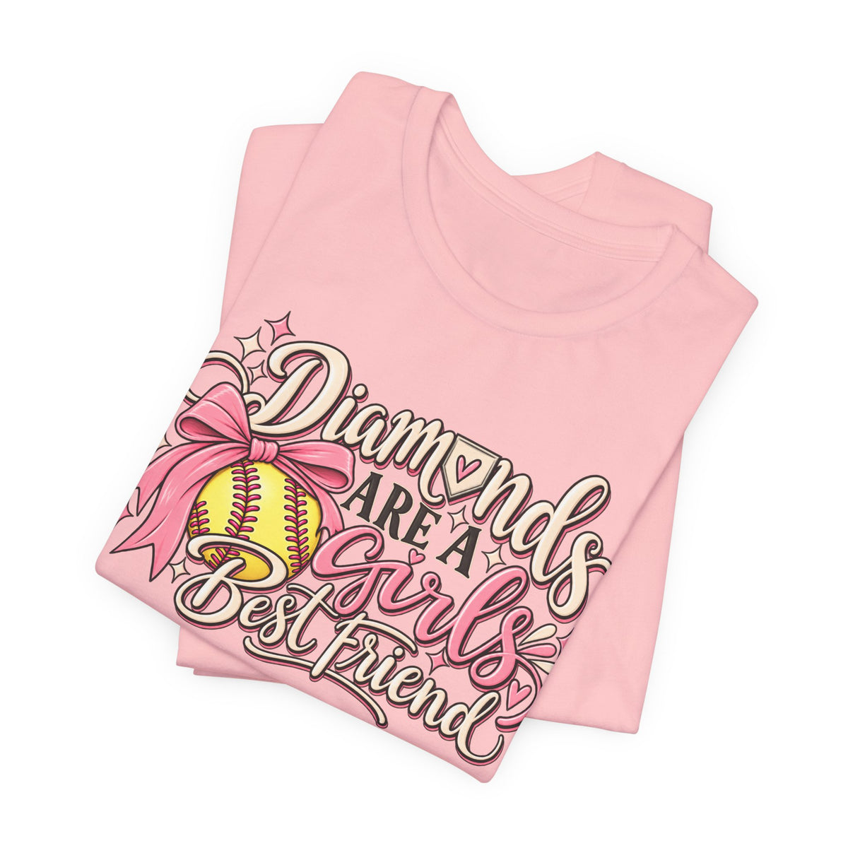 Diamonds Are a Girl's Best Friend Softball Graphic Tee