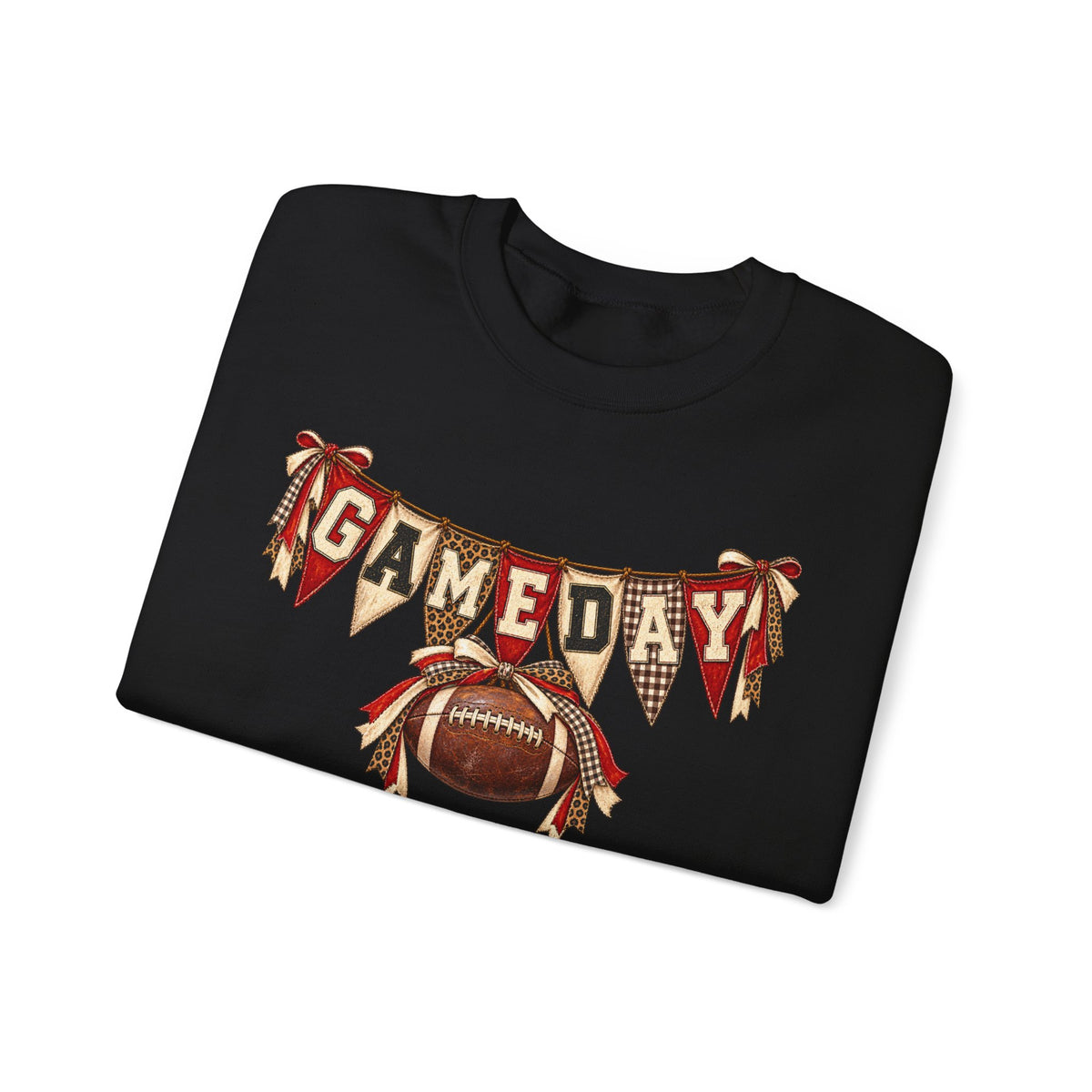 Gameday Football Crewneck Sweatshirt — Rustic Sports Banner Design