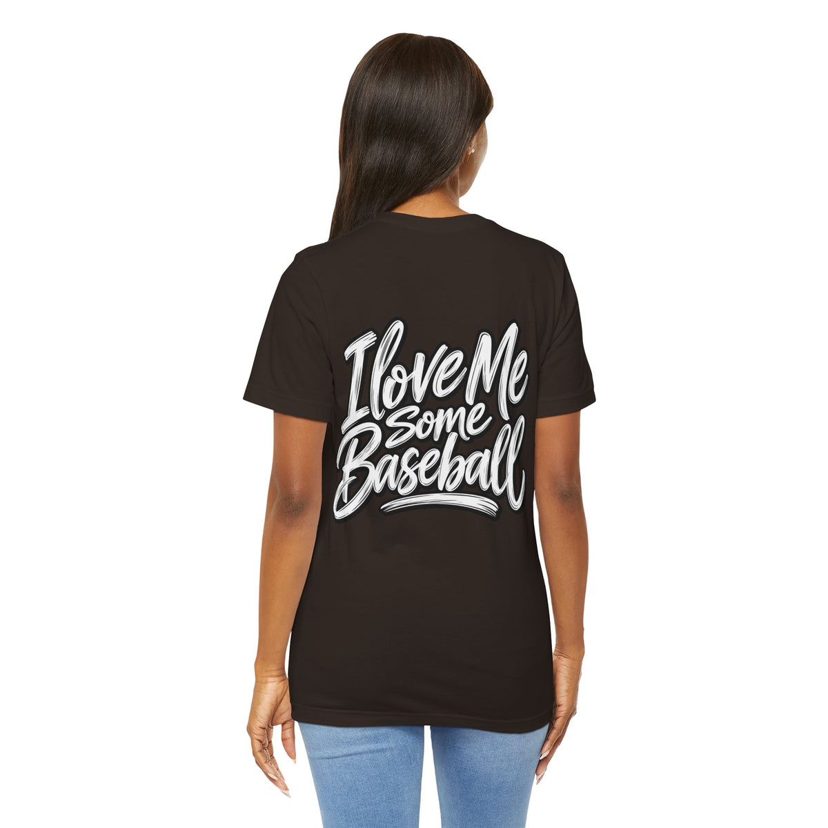 I Love Me Some Baseball T‑Shirt — Heart Baseball Graphic Tee