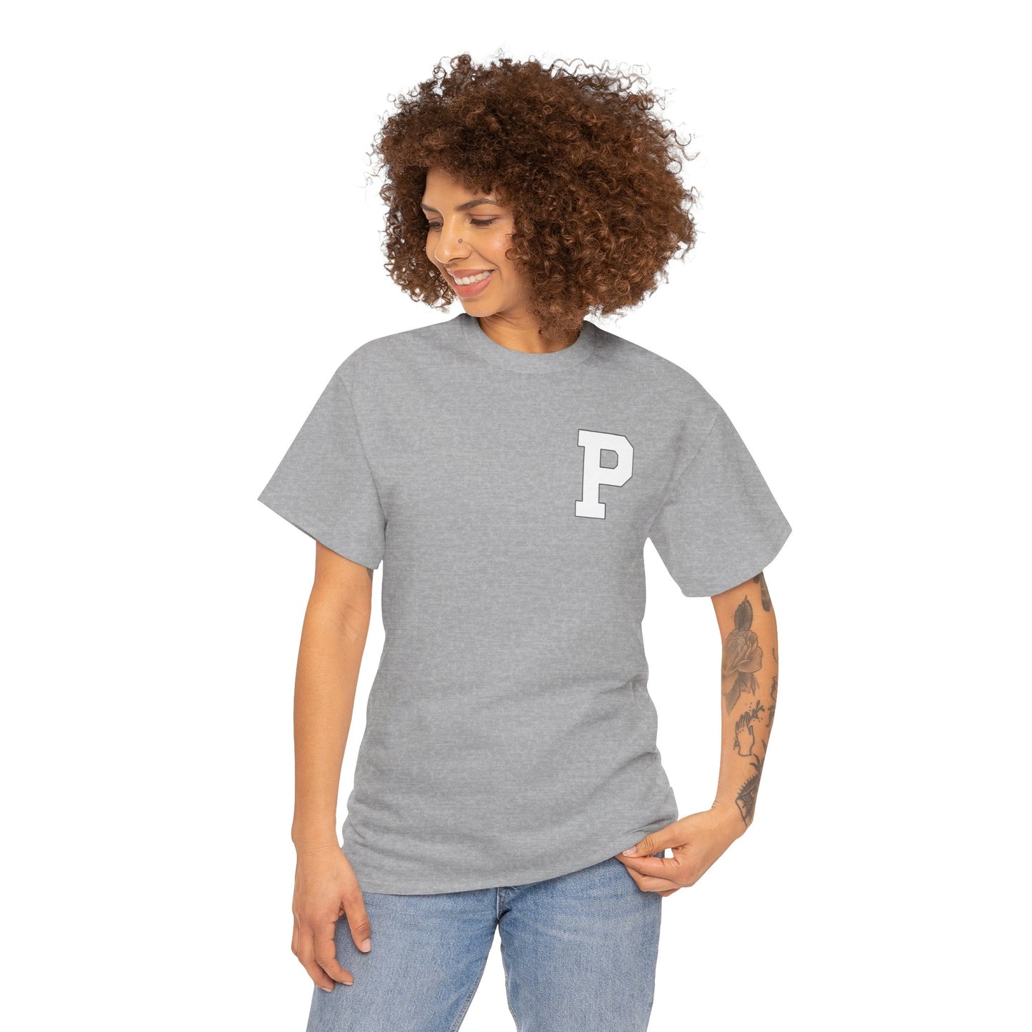 Varsity 'P' Pocket Tee — Retro Collegiate Letterman Shirt
