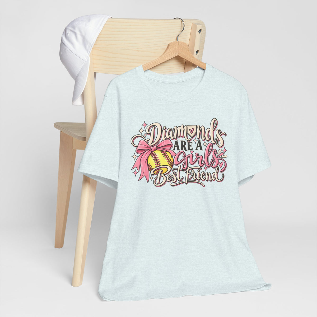 Diamonds Are a Girl's Best Friend Softball Graphic Tee