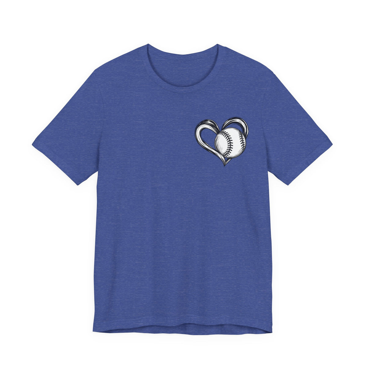 I Love Me Some Baseball T‑Shirt — Heart Baseball Graphic Tee