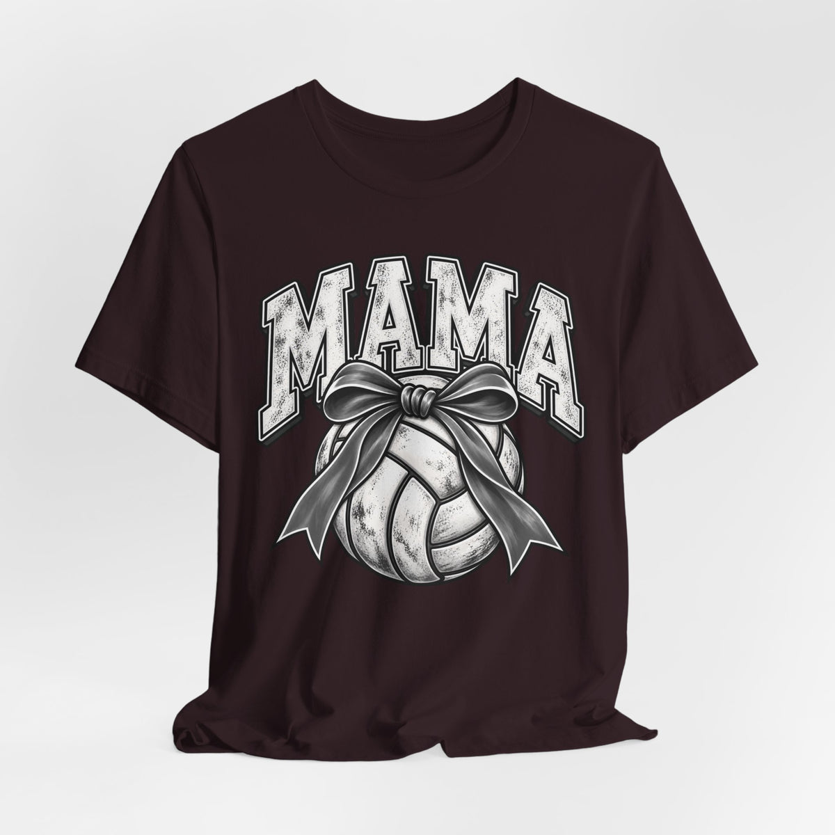 Volleyball Mama Tee — Mom Volleyball Shirt with Ribboned Ball Graphic