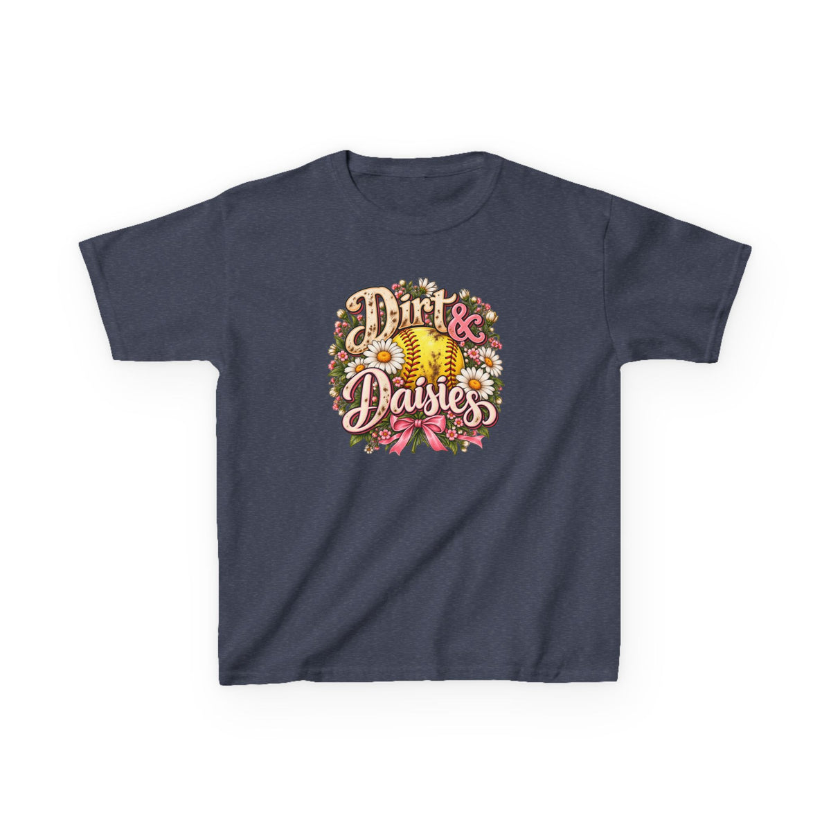 Kids 'Dirt & Daisies' Softball Floral Tee