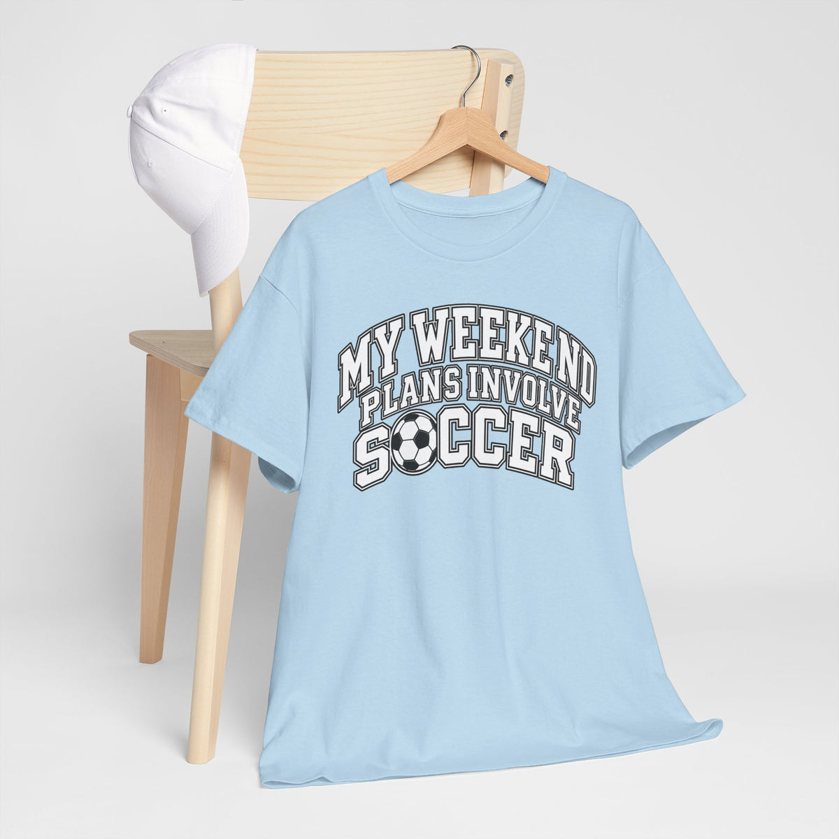Soccer Tee — “My Weekend Plans Involve Soccer” Casual Graphic Shirt