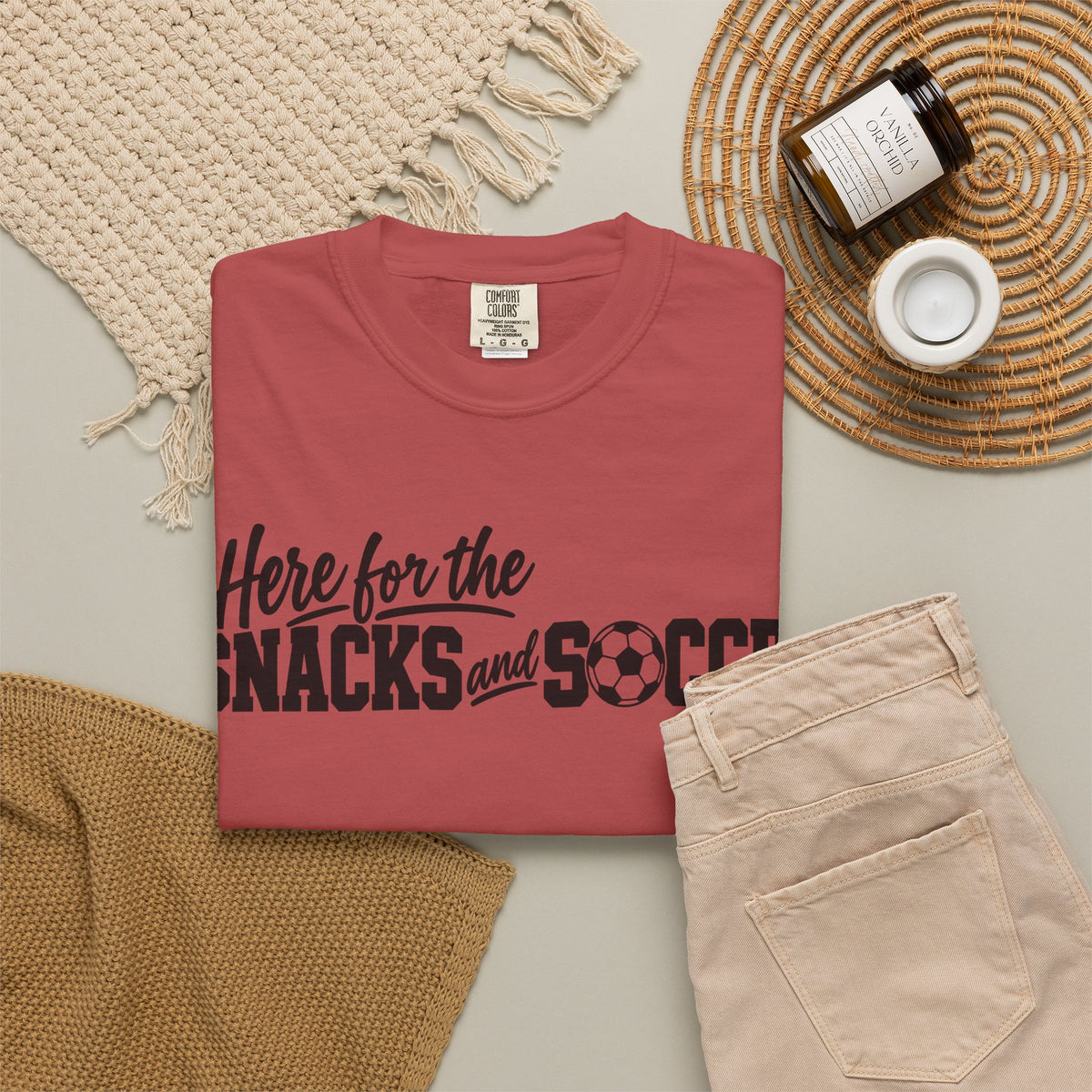Here for the Snacks and Soccer T‑Shirt