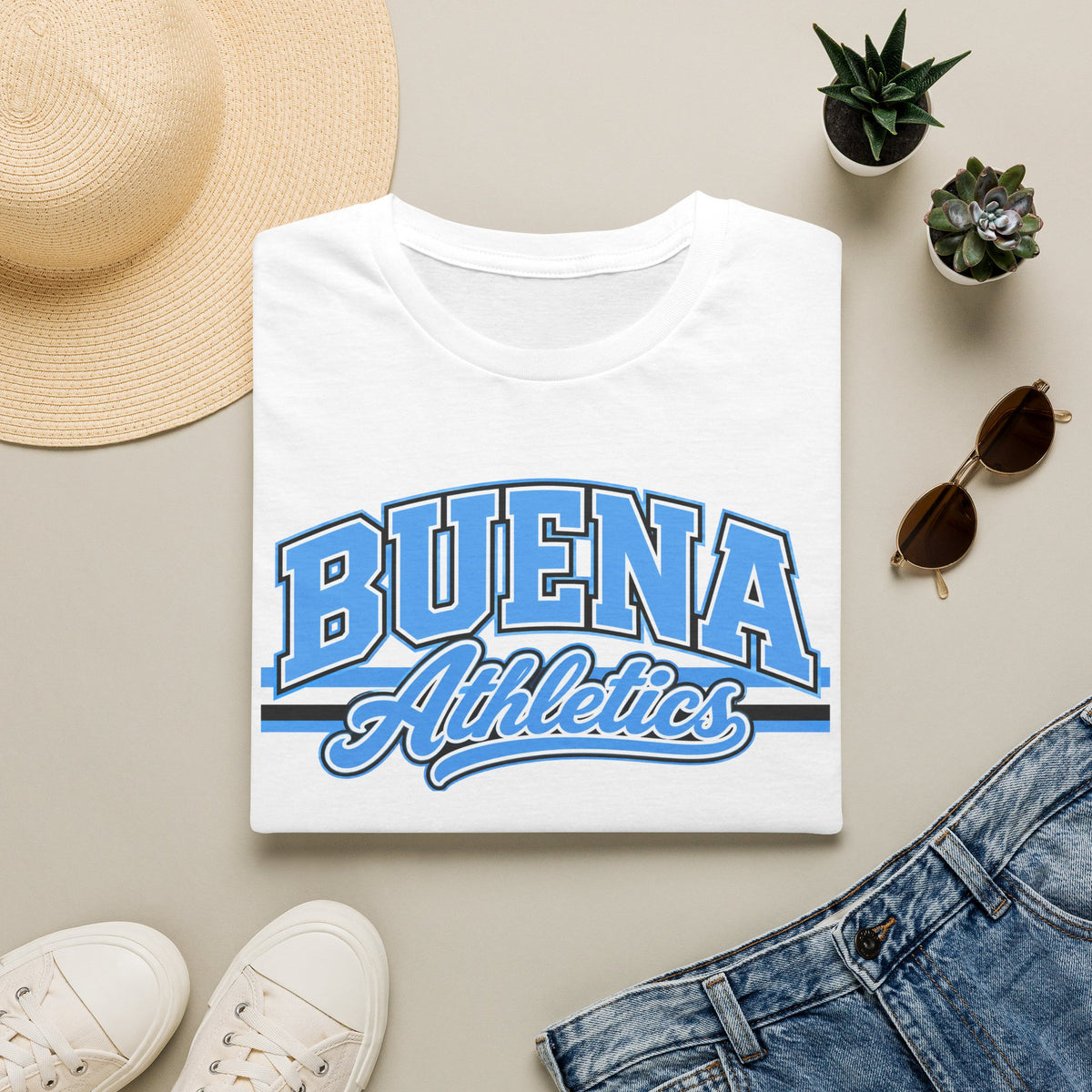 Buena Athletics T‑Shirt — Retro Collegiate Tee