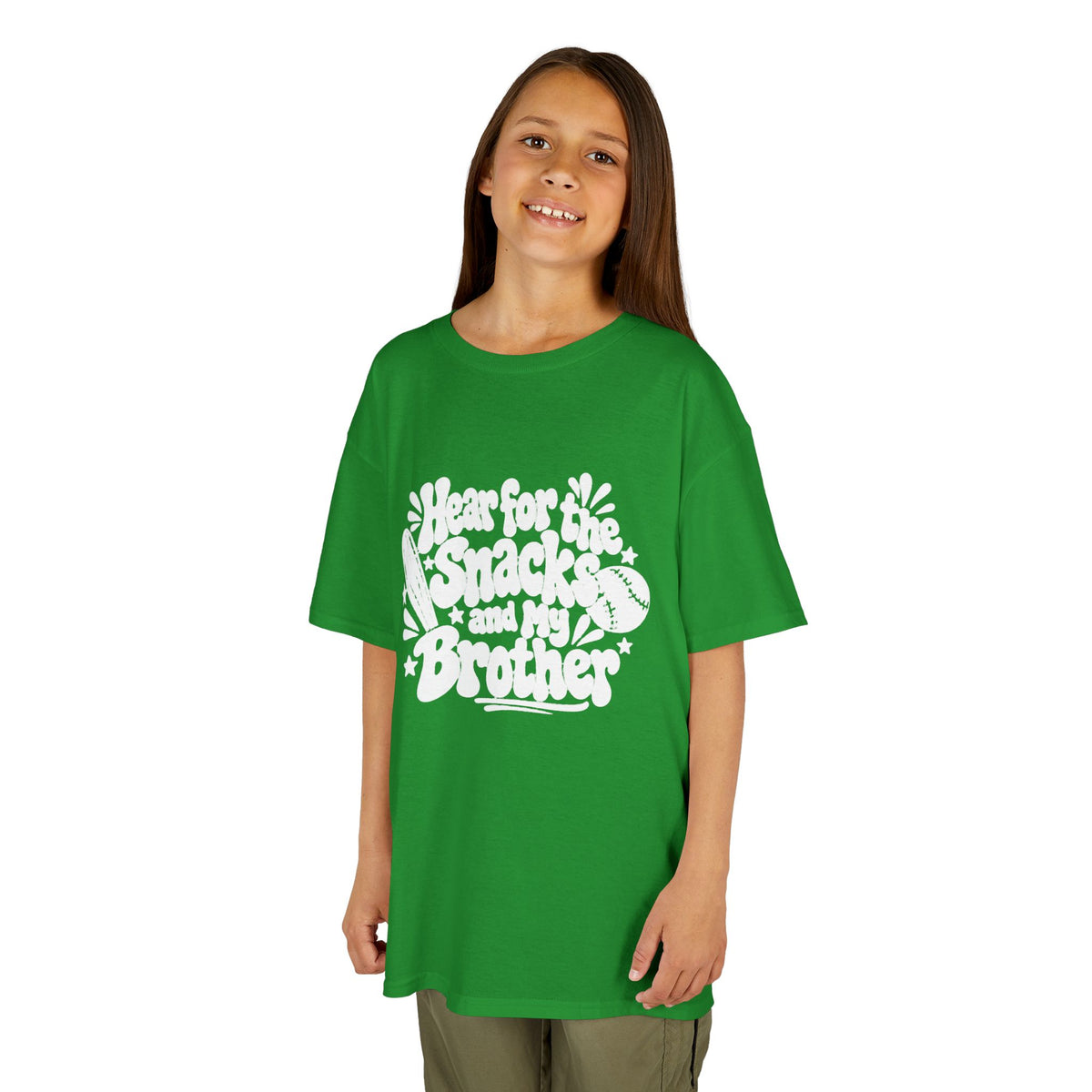Kids T‑Shirt “I’m for the Snacks (Not My Brother)” Retro Graphic Tee