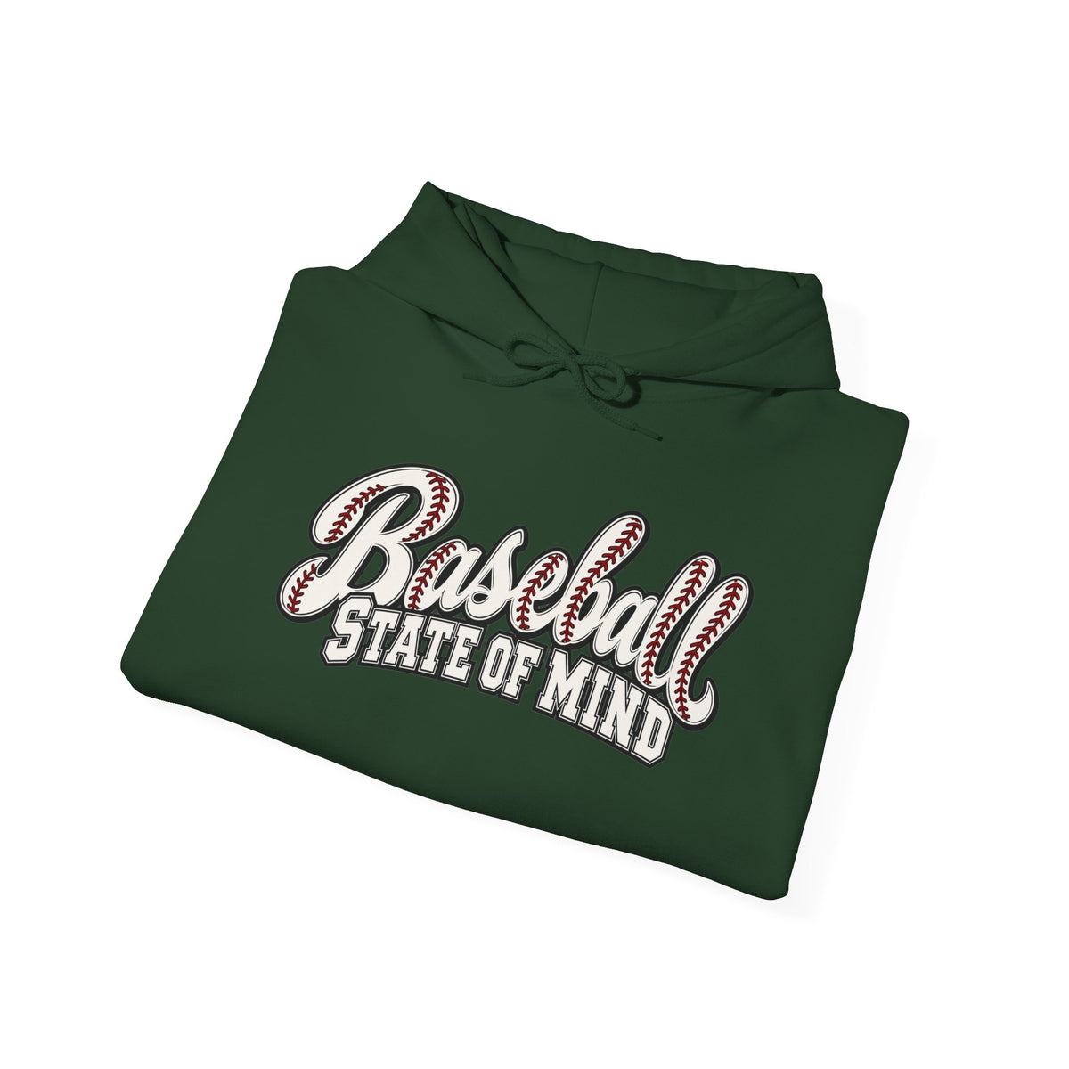 Baseball State of Mind Hoodie — Retro Script Baseball Pullover