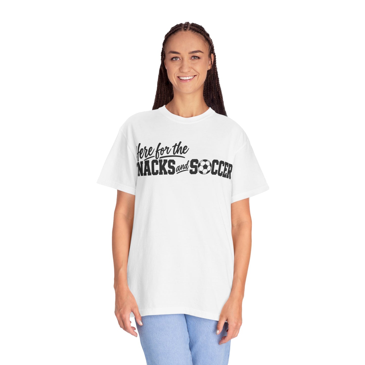 Here for the Snacks and Soccer T‑Shirt