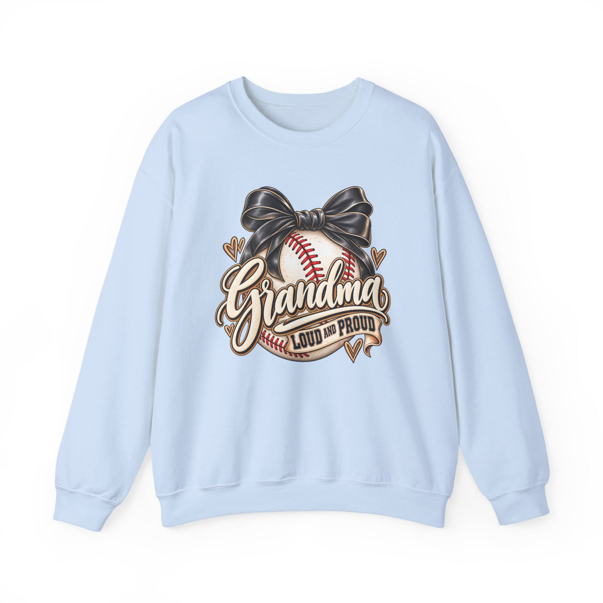 Grandma Loud and Proud Baseball Sweatshirt — Bow Softball Mom Gift