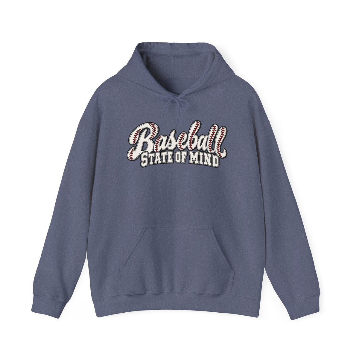 Baseball State of Mind Hoodie — Retro Script Baseball Pullover