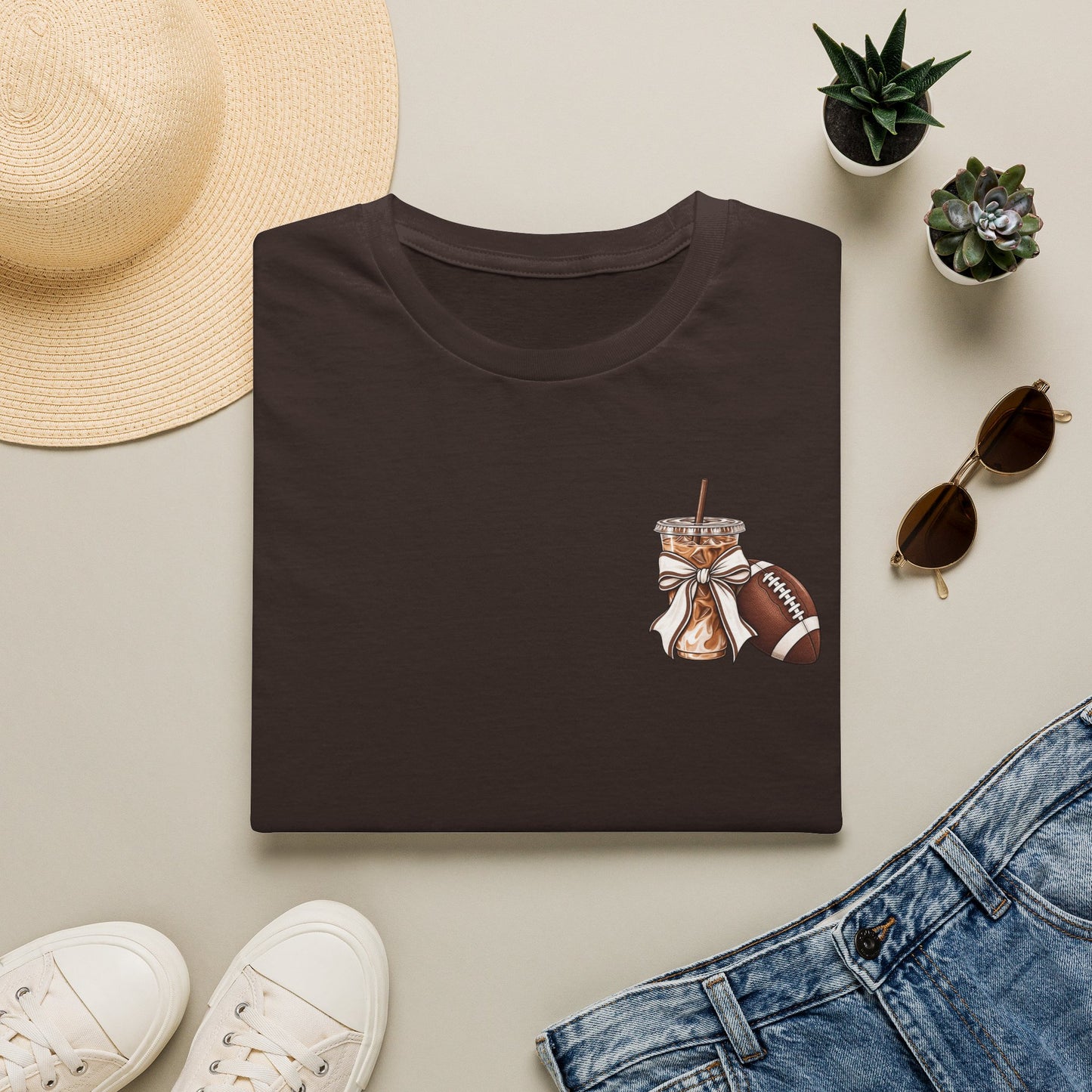Football Mom Iced Coffee T-Shirt