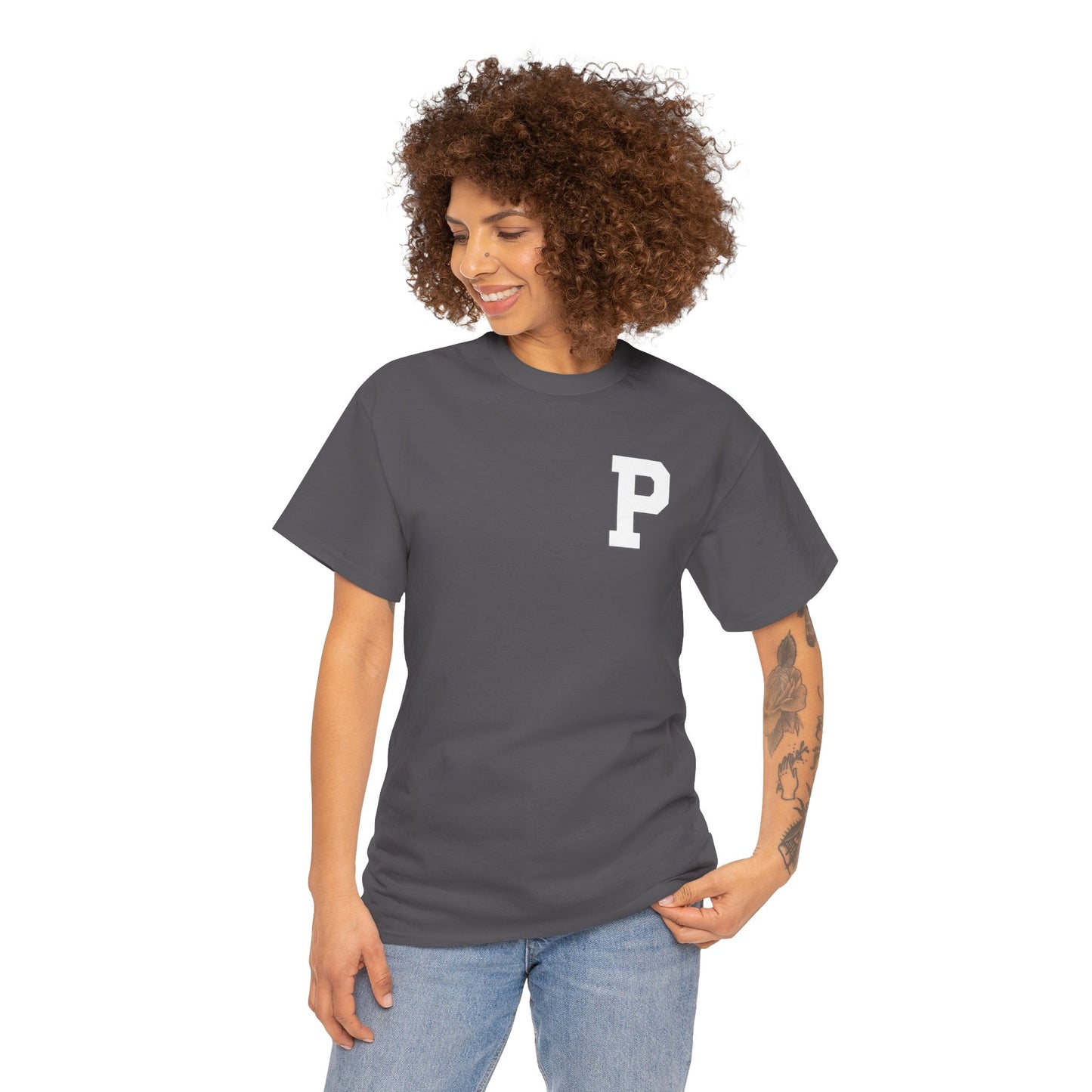 Varsity 'P' Pocket Tee — Retro Collegiate Letterman Shirt
