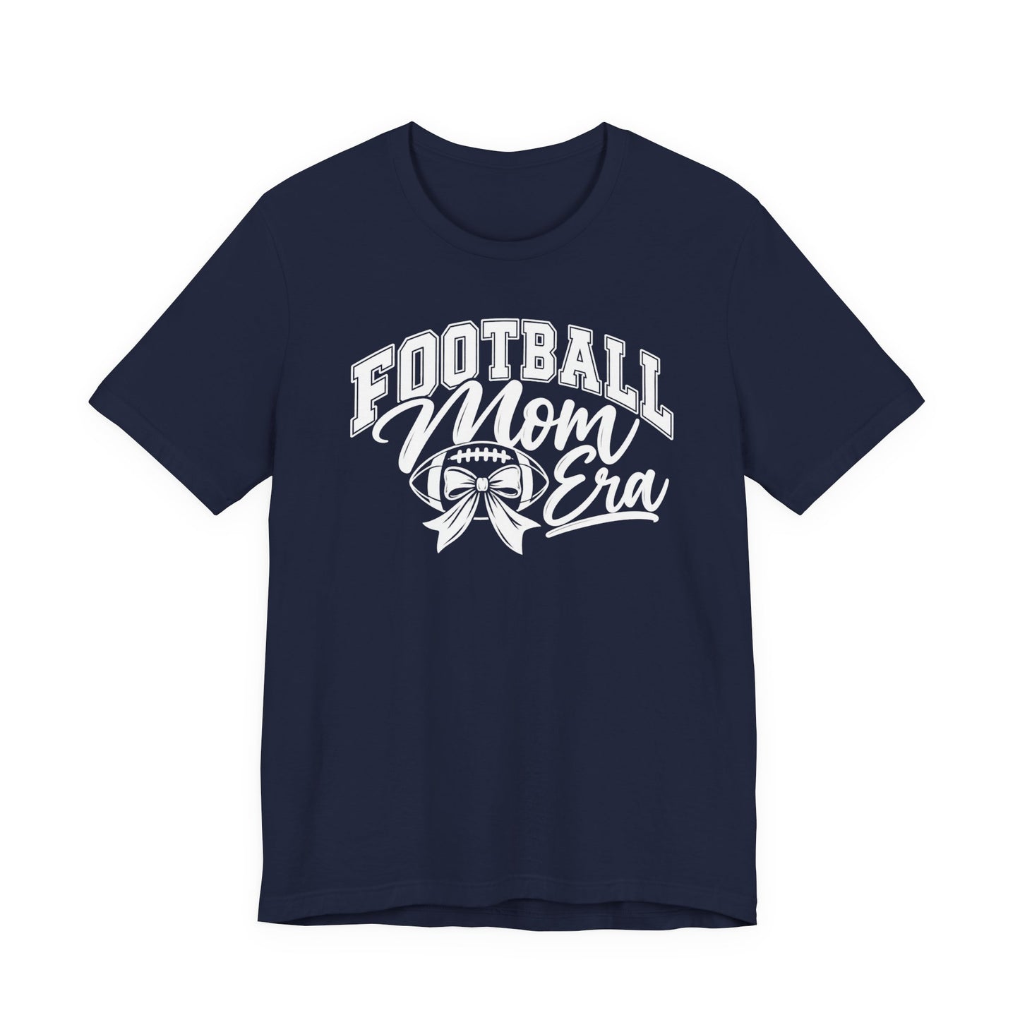 Football Mom Era T-Shirt – Cute Pink Game Day Tee with Football Ribbon
