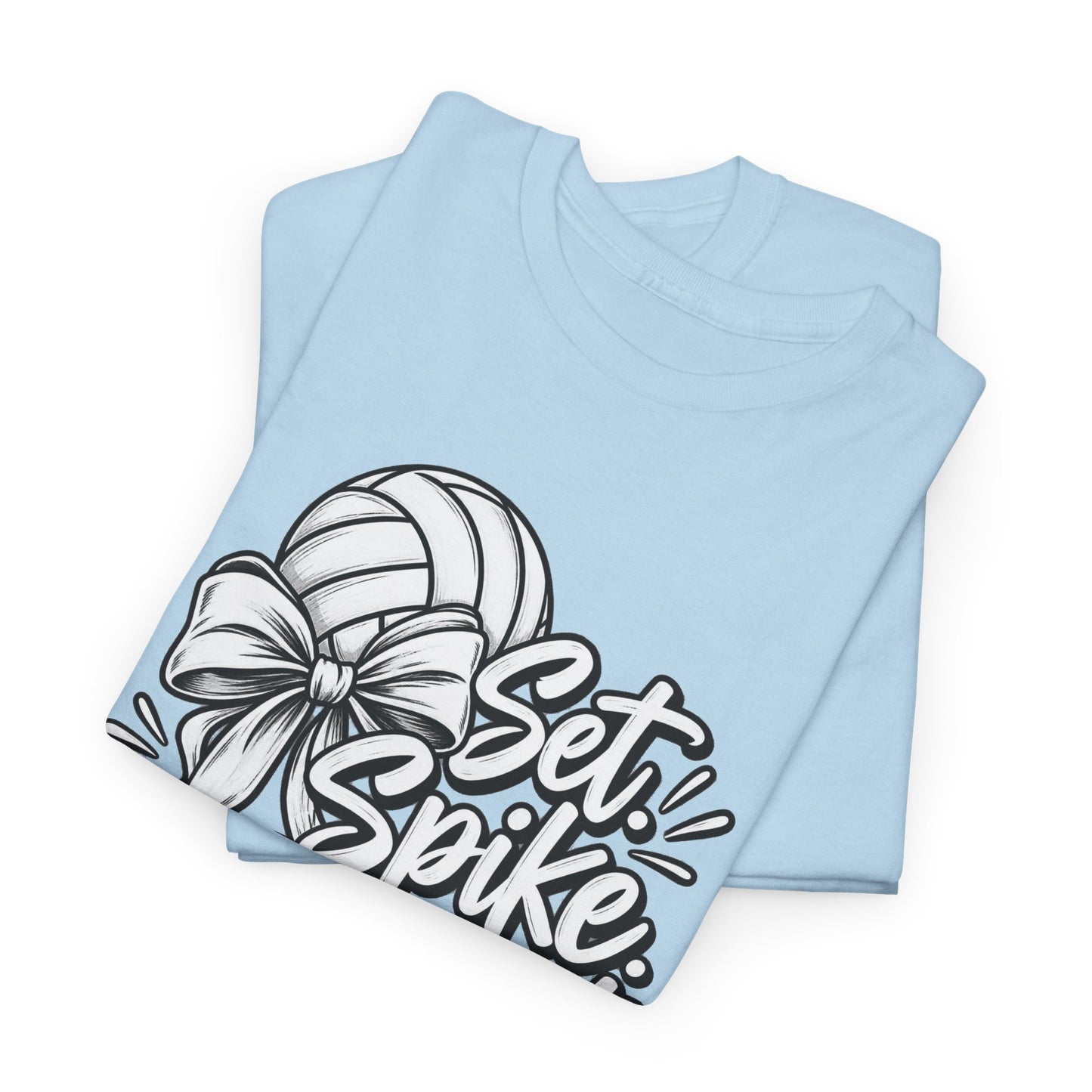 Volleyball Tee – “Set, Spike, Repeat” Graphic T-Shirt