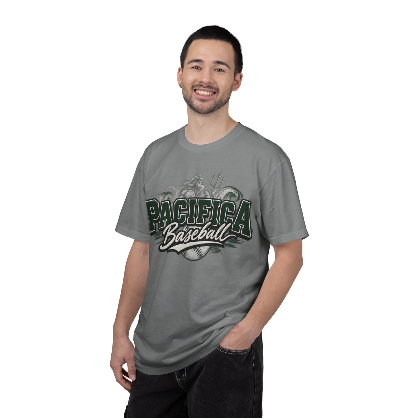 Pacifica Baseball T‑Shirt – Retro Trident Sports Tee