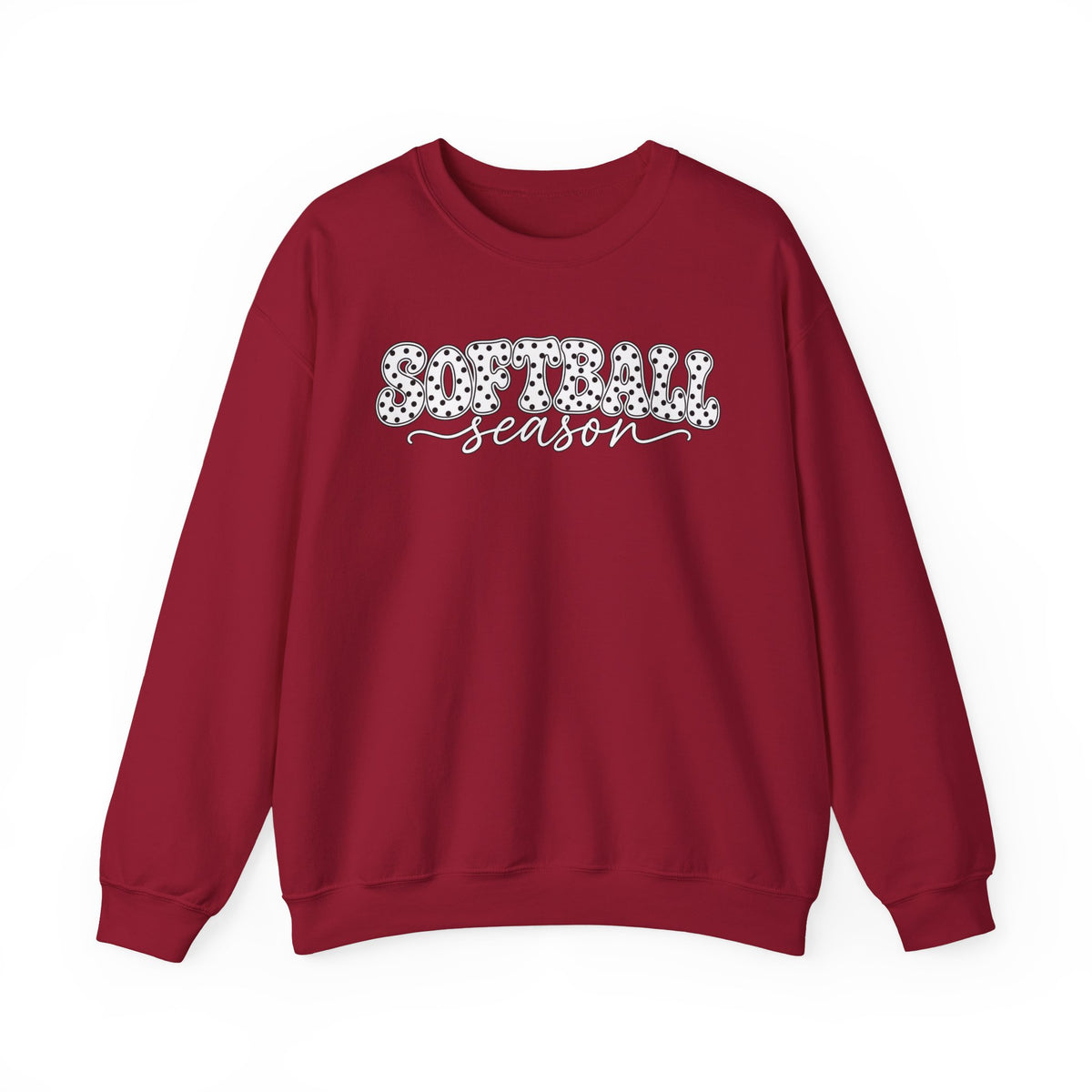 Softball Polka dot Crewneck Sweatshirt