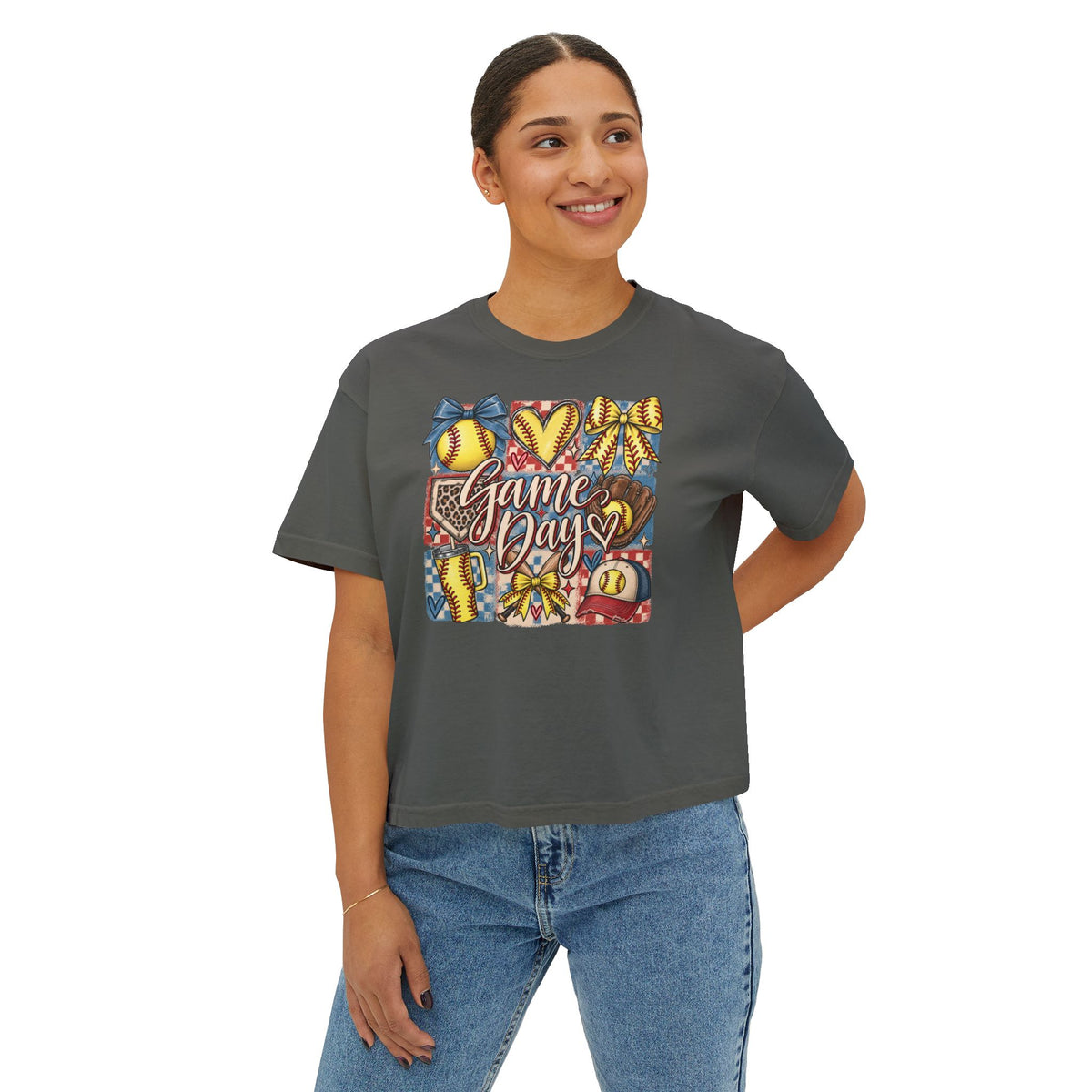 Game Day Softball Women's Boxy Tee