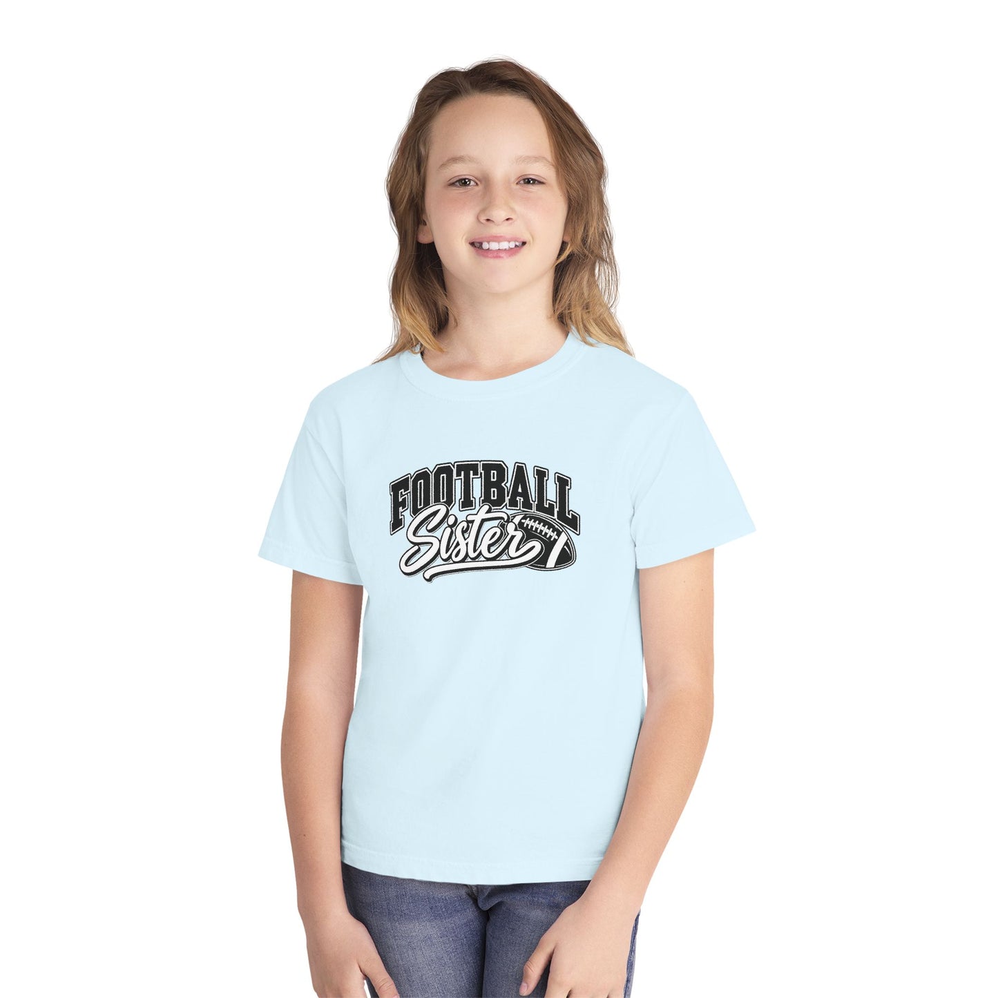 Youth Tee — "Football Sister" Graphic T‑Shirt (Kids' Game Day Shirt)