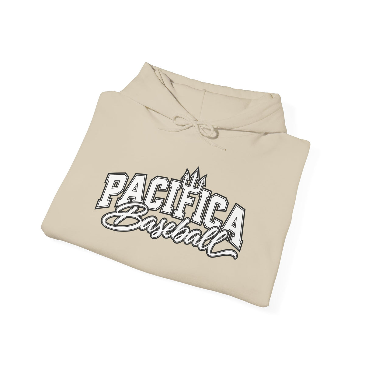 Pacifica Baseball Hoodie — Vintage Script Team Logo Sweatshirt