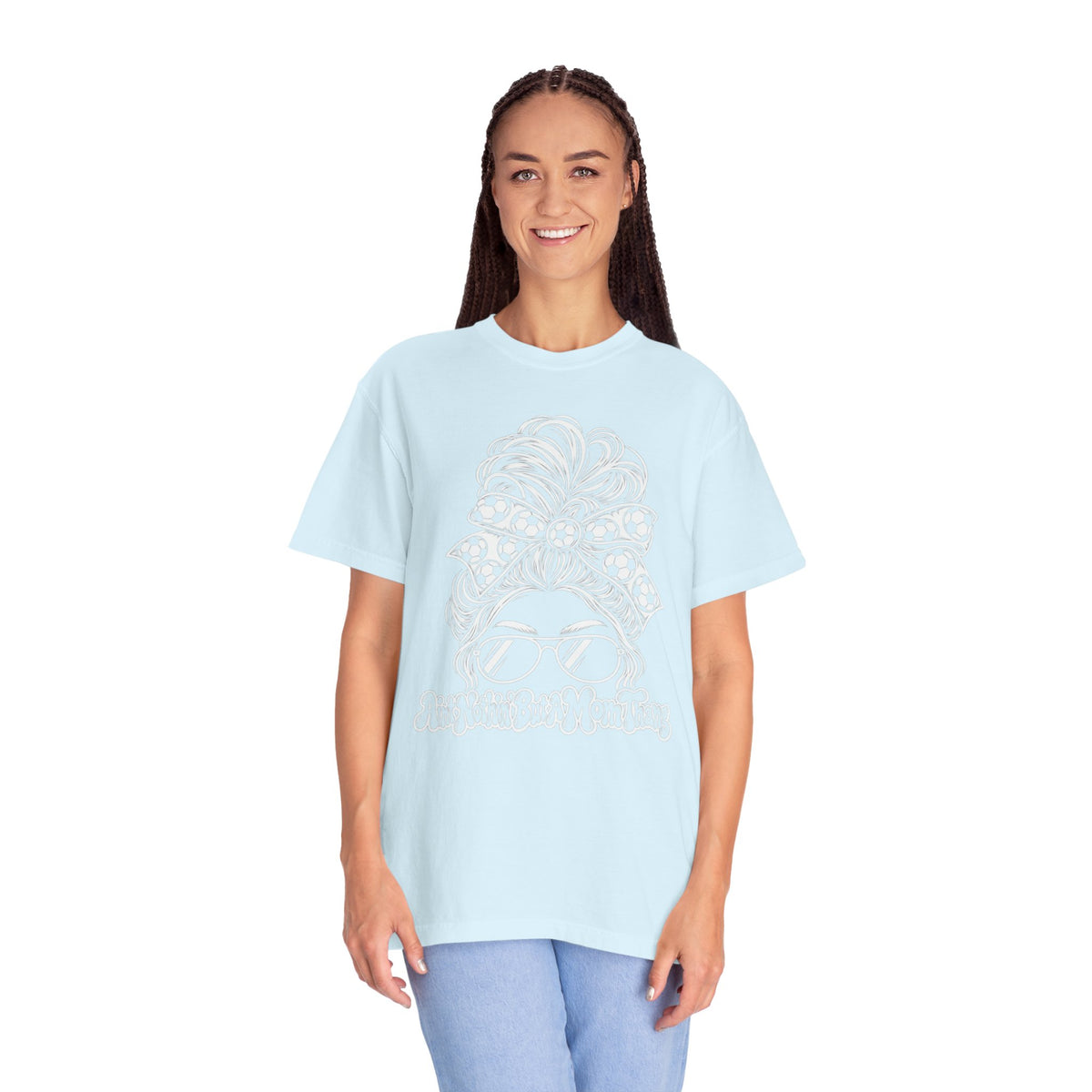Messy Bun Mom Life T-Shirt — 'Ain't Nothin' But A Mom Thing' Soccer Graphic Tee
