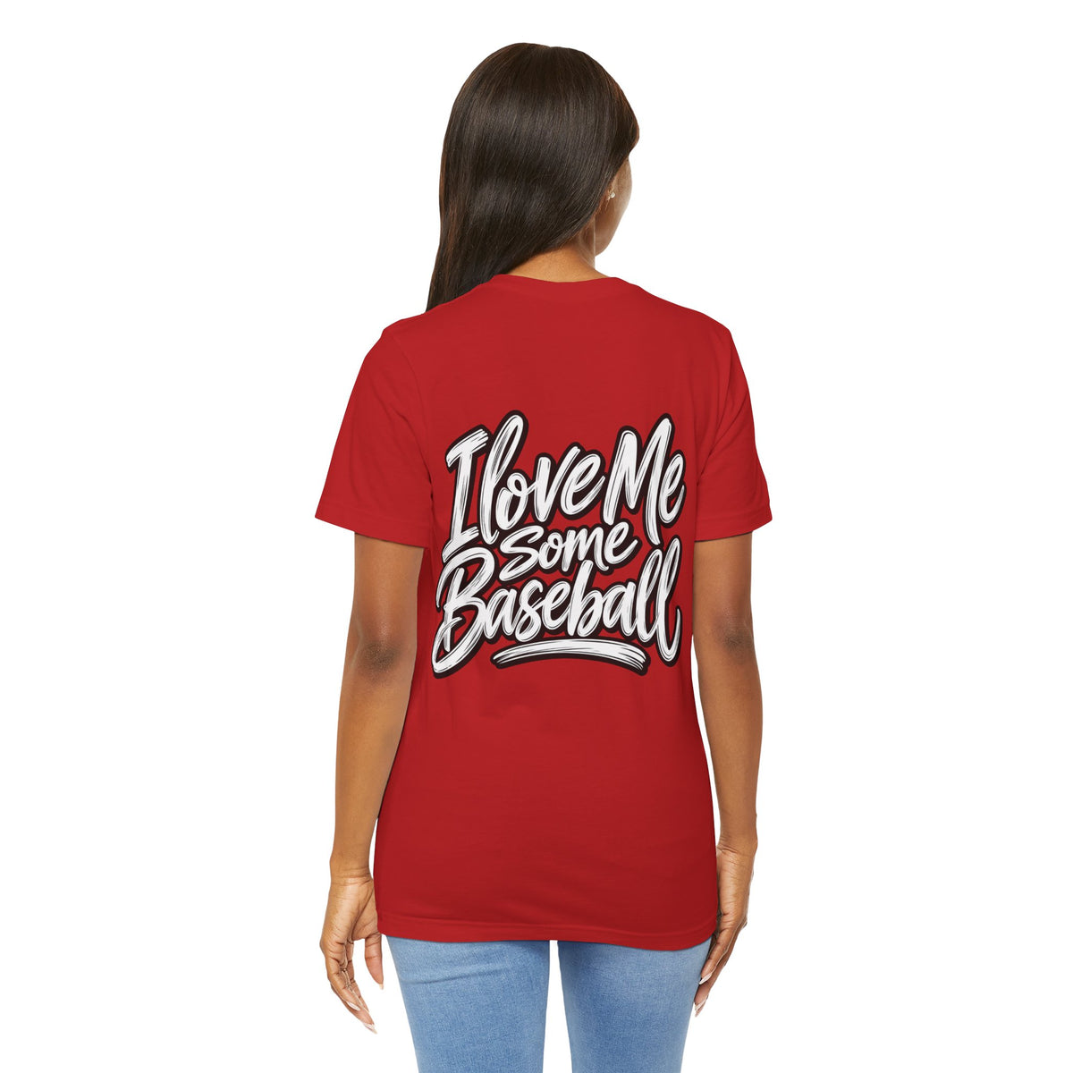 I Love Me Some Baseball T‑Shirt — Heart Baseball Graphic Tee