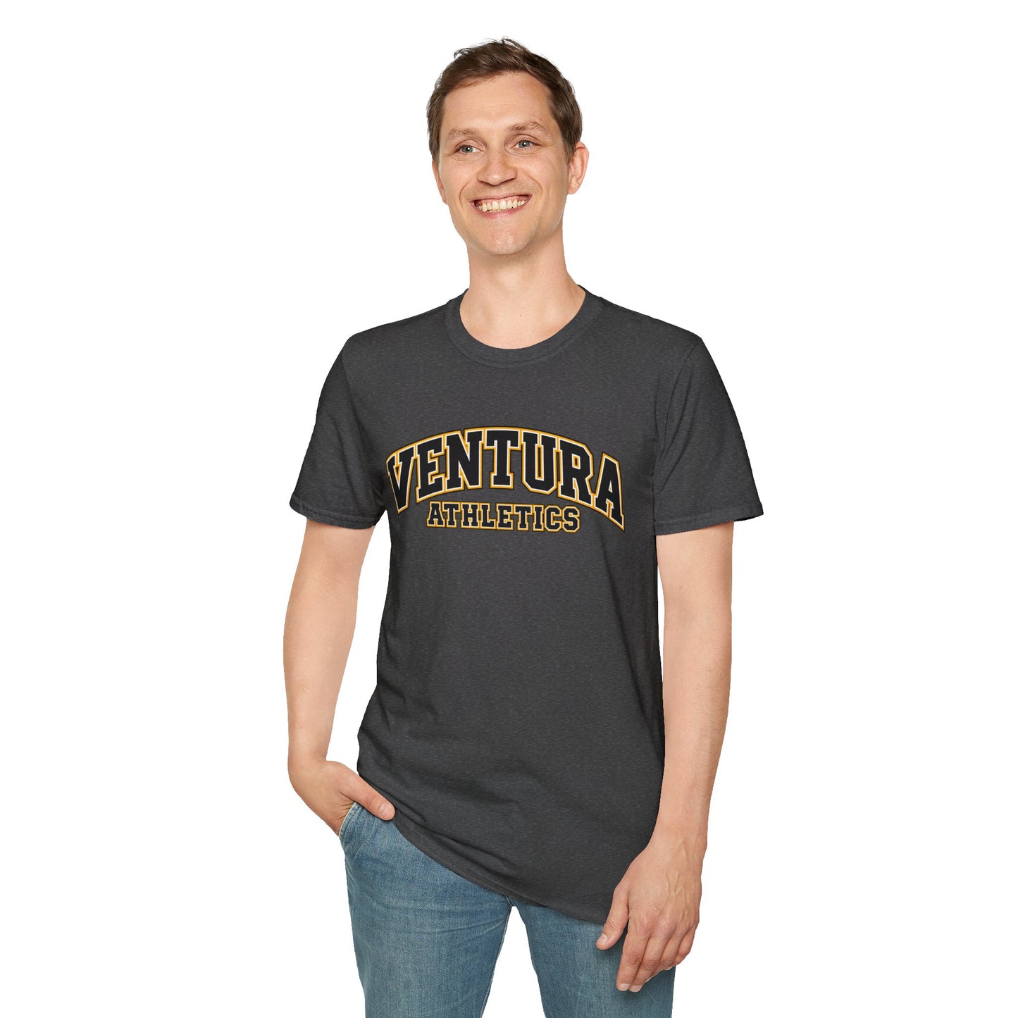 Ventura Athletics T-Shirt — Vintage Collegiate Crew Tee