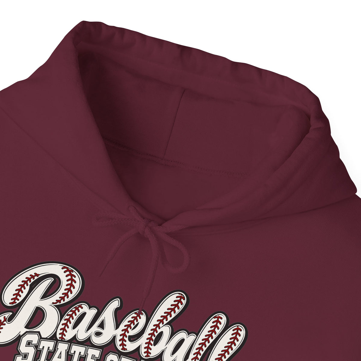 Baseball State of Mind Hoodie — Retro Script Baseball Pullover