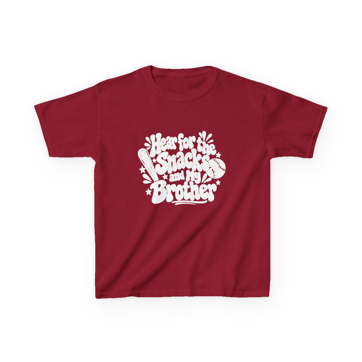 Kids T‑Shirt “I’m for the Snacks (Not My Brother)” Retro Graphic Tee
