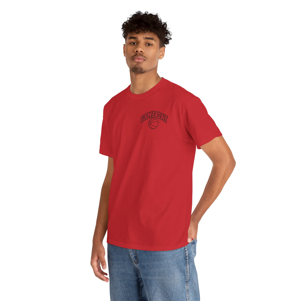 Basketball Gamer Tee — "Game Day" Graphic Chest T‑Shirt