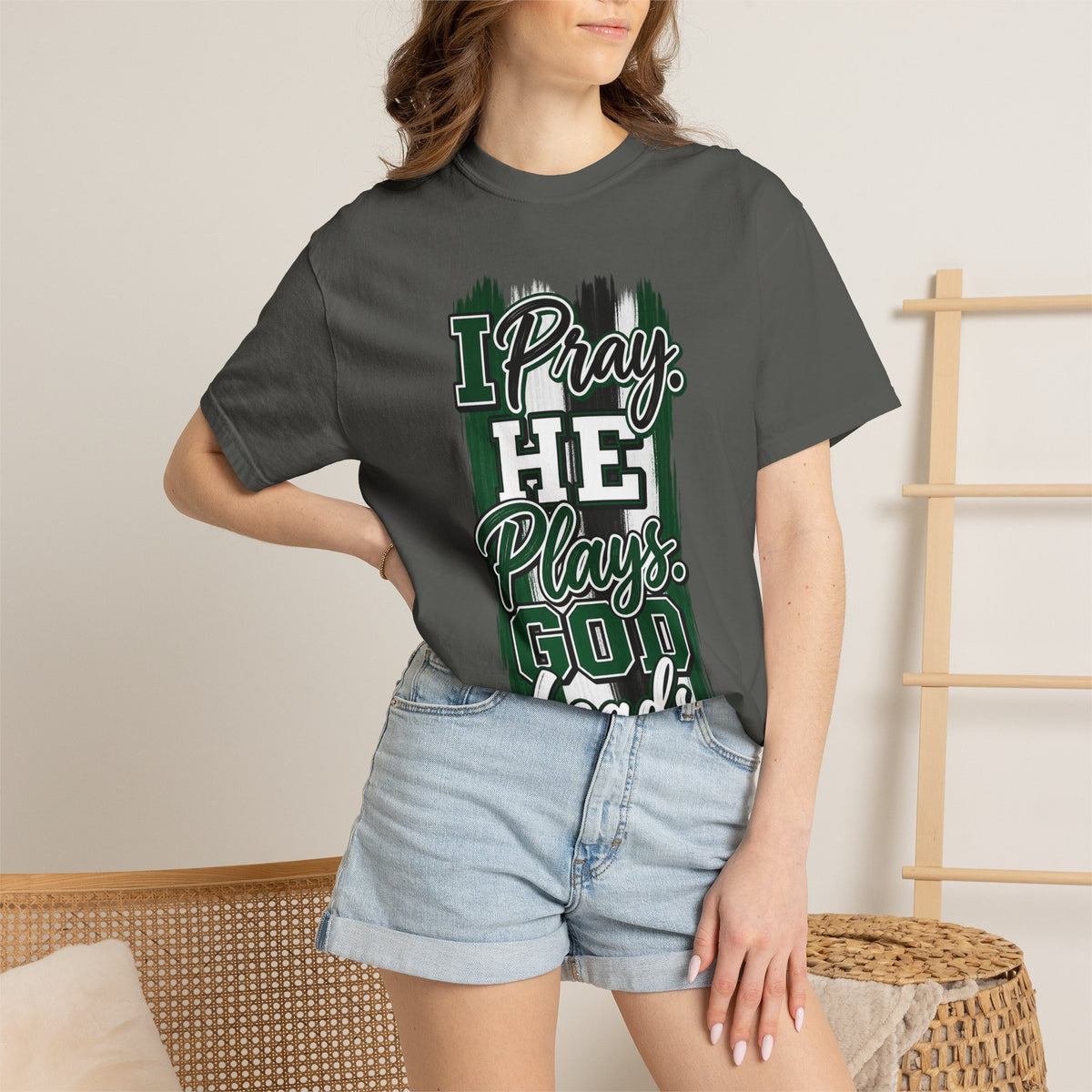 I Pray He Plays God Leads T-Shirt