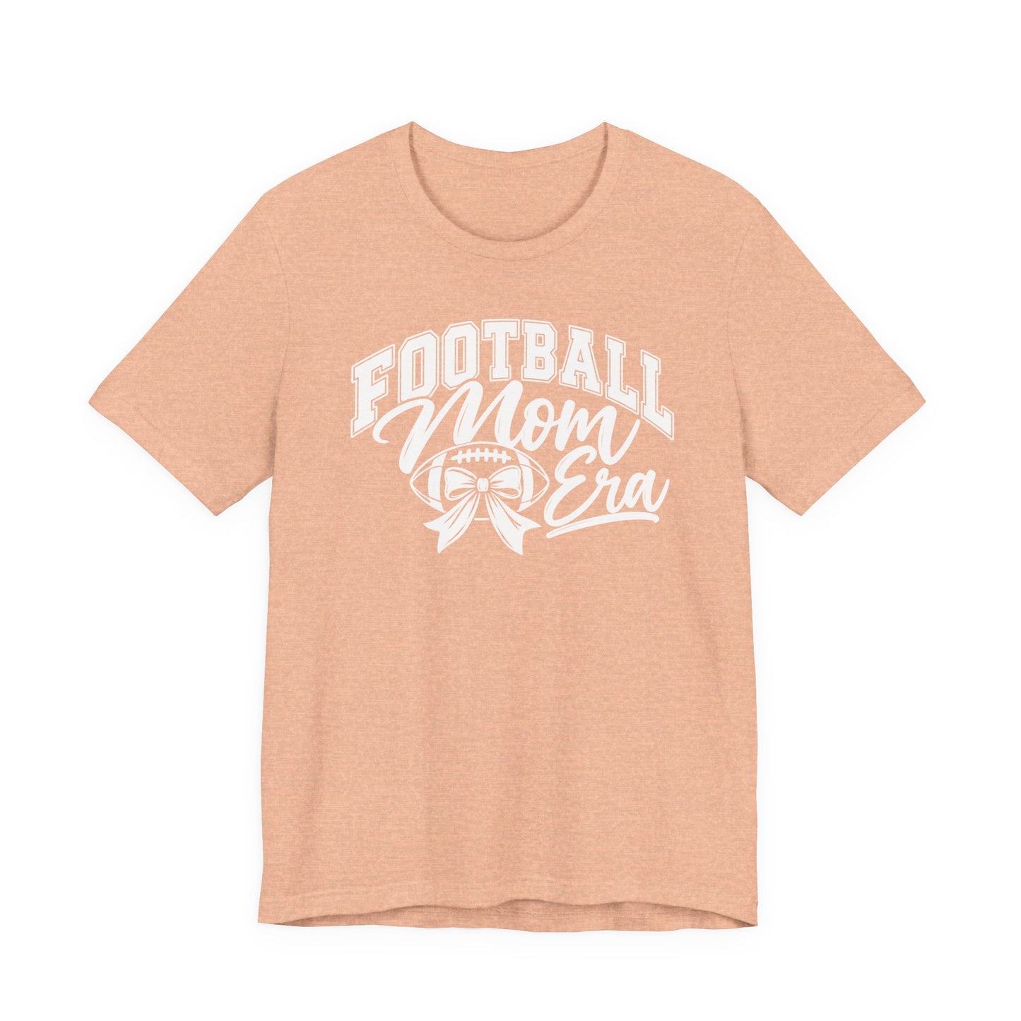 Football Mom Era T-Shirt – Cute Pink Game Day Tee with Football Ribbon