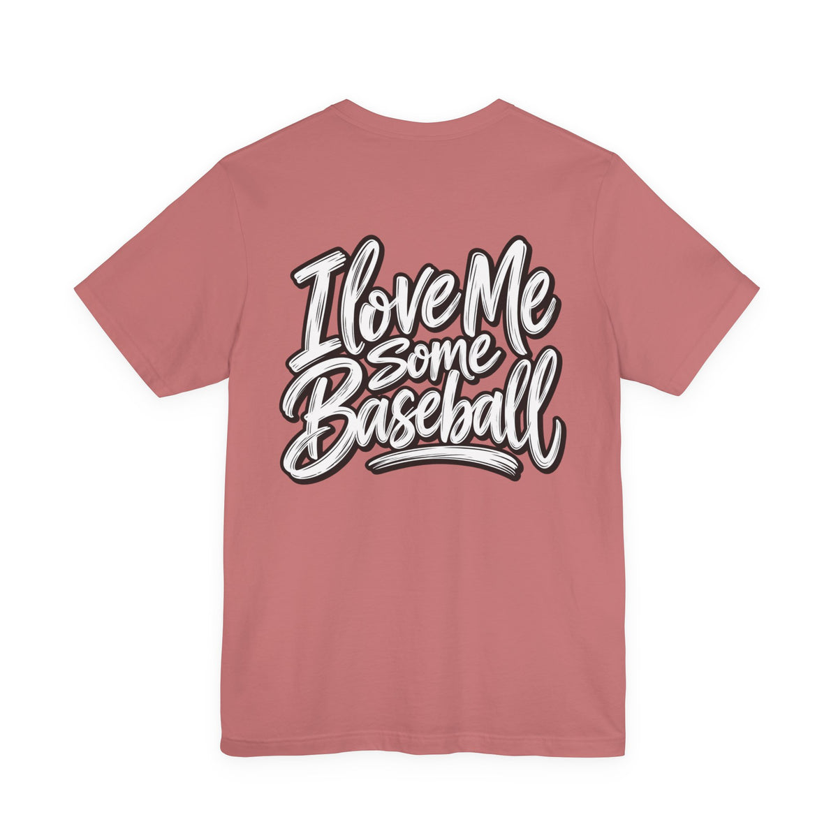 I Love Me Some Baseball T‑Shirt — Heart Baseball Graphic Tee