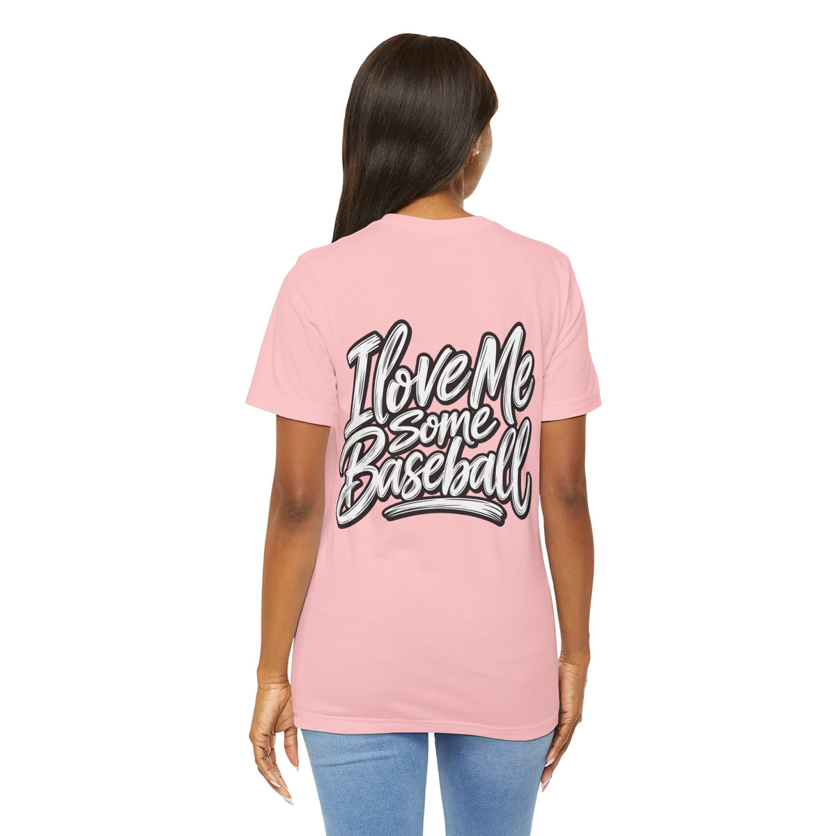 I Love Me Some Baseball T‑Shirt — Heart Baseball Graphic Tee